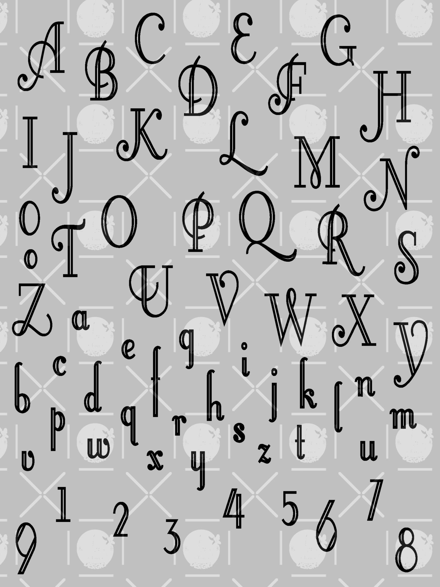 fancy script alphabet fonts